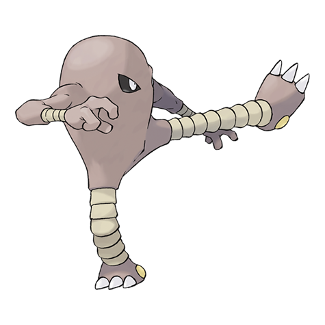 236, #106, #107 e #237 Tryogue, Hitmonlee, Hitmonchan e Hitmontop